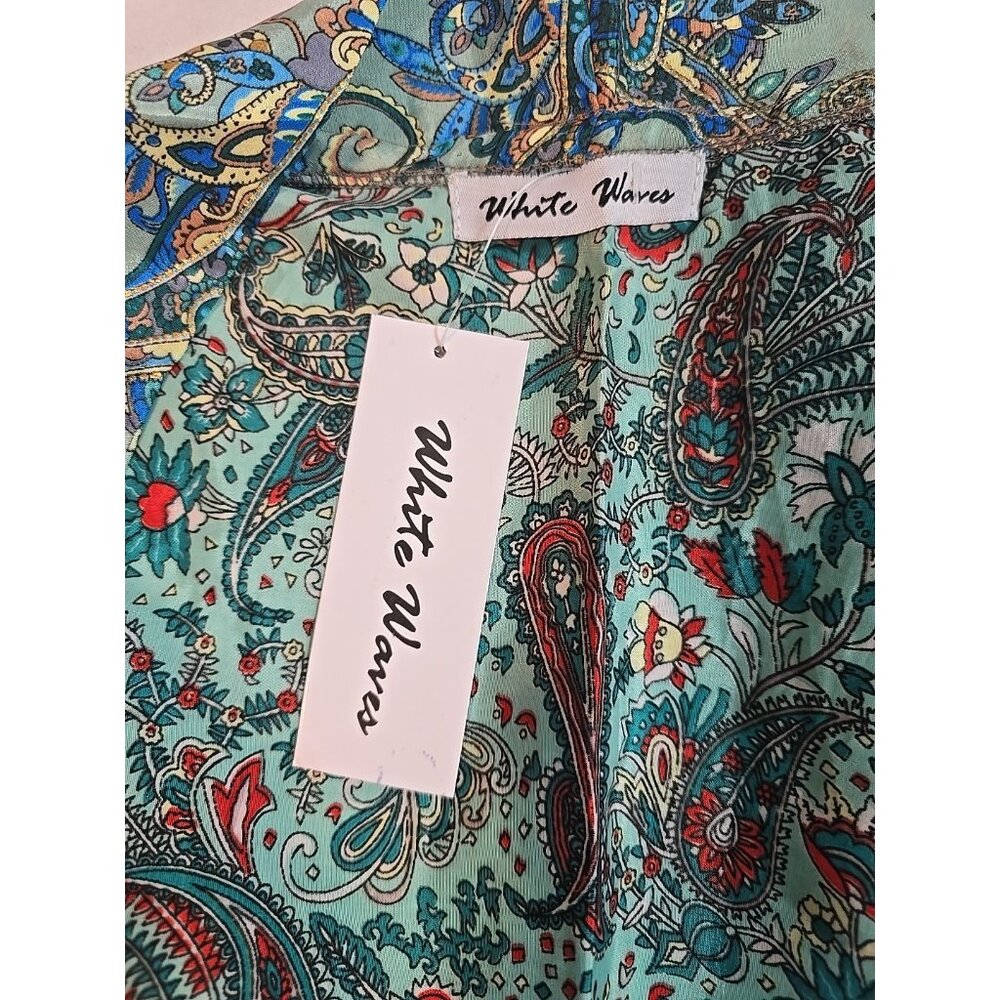 Patchwork print kimono Silk‎ Blend Tie short length  size S - Size XL New - Picture 8 of 16